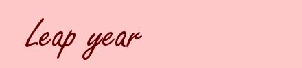Leap year